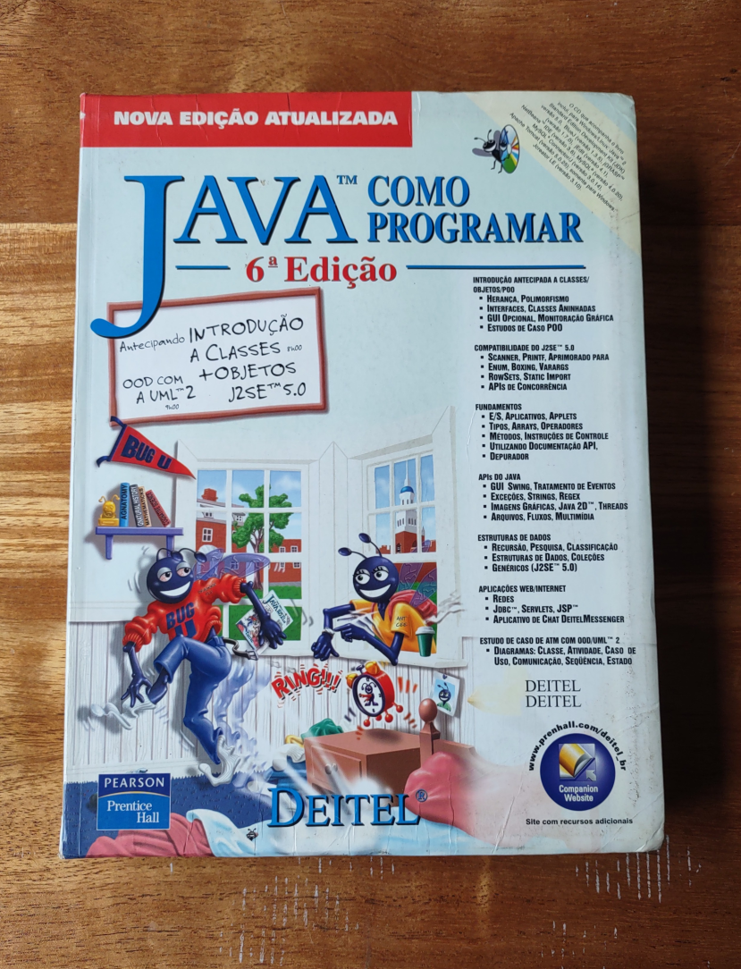 A picture of the cover of the brazilian version of Java: How to Program